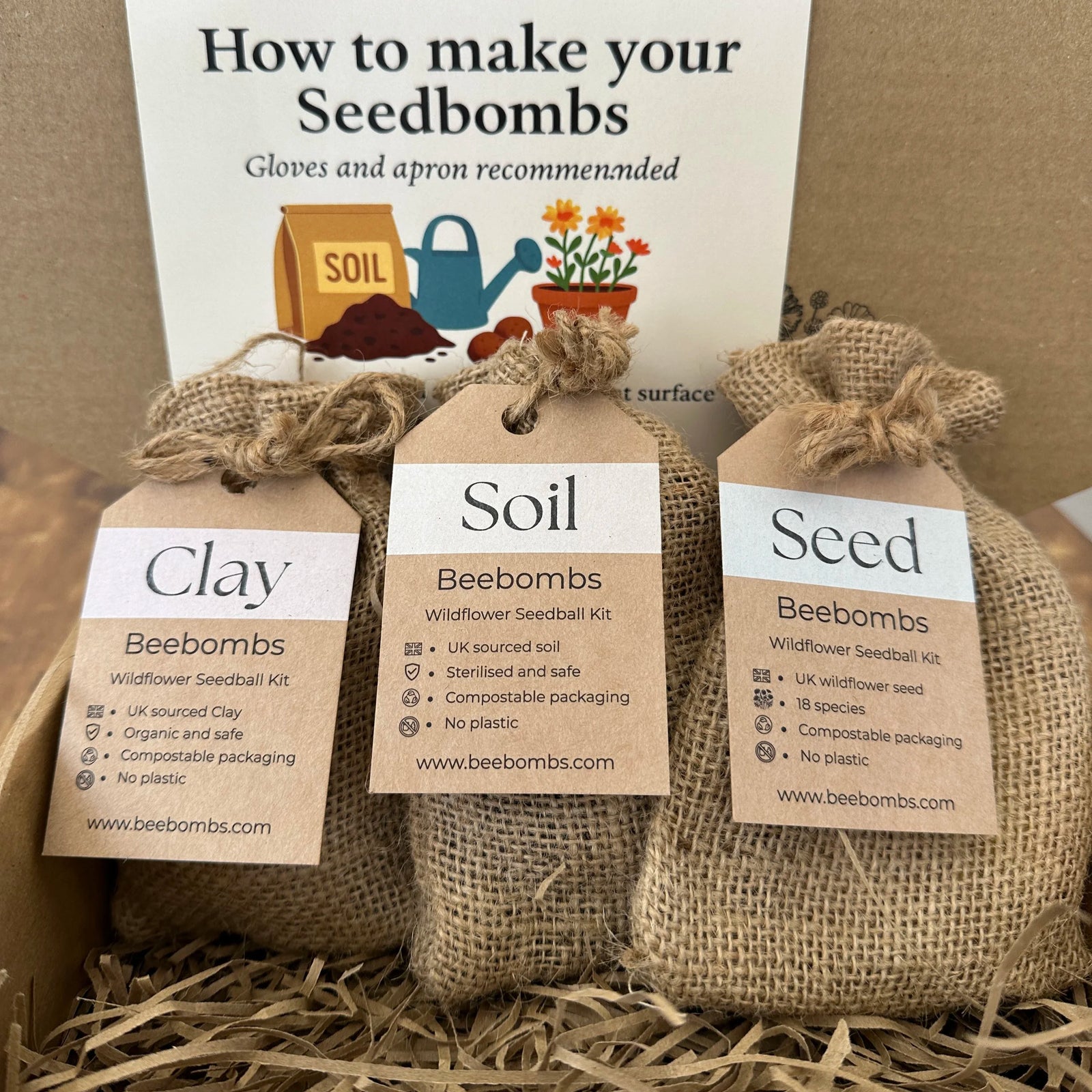 Beebomb UK Wildflower Seedball Making Kit
