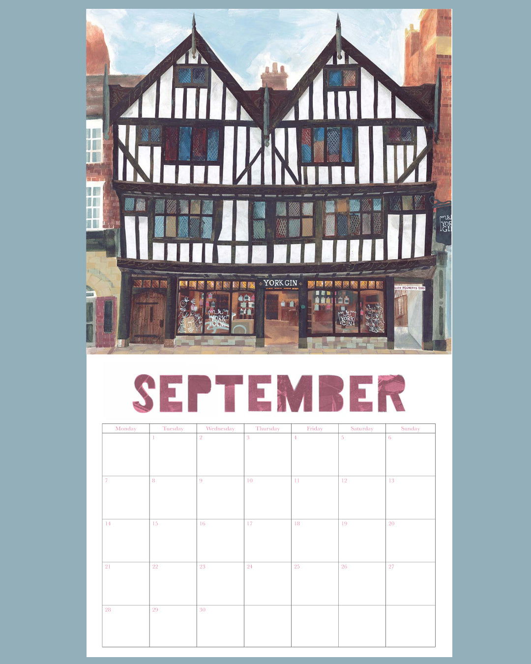 York 2025 Calendar (Heima January) by Ric Liptrot