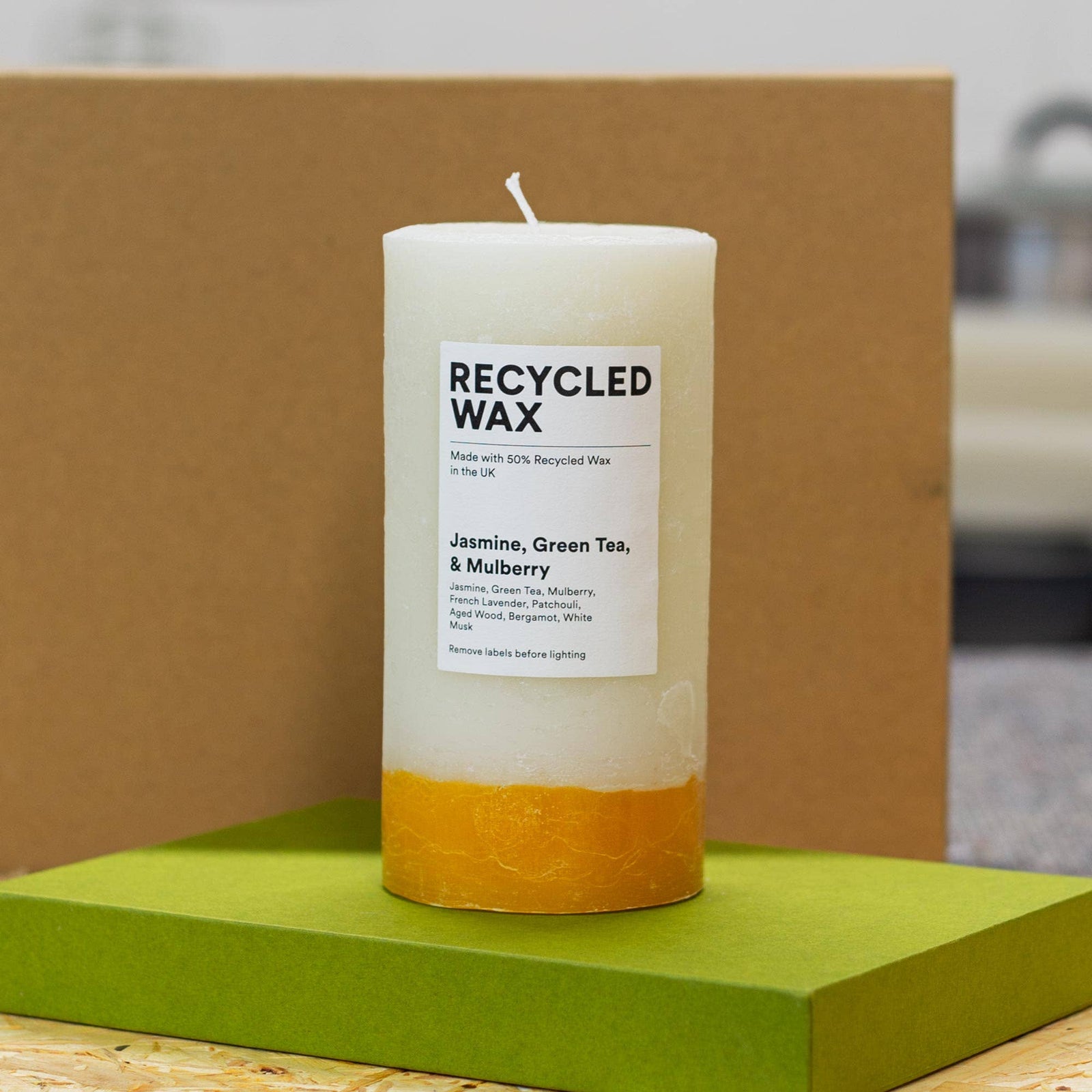 Recycled Wax Scented Pillar Candles