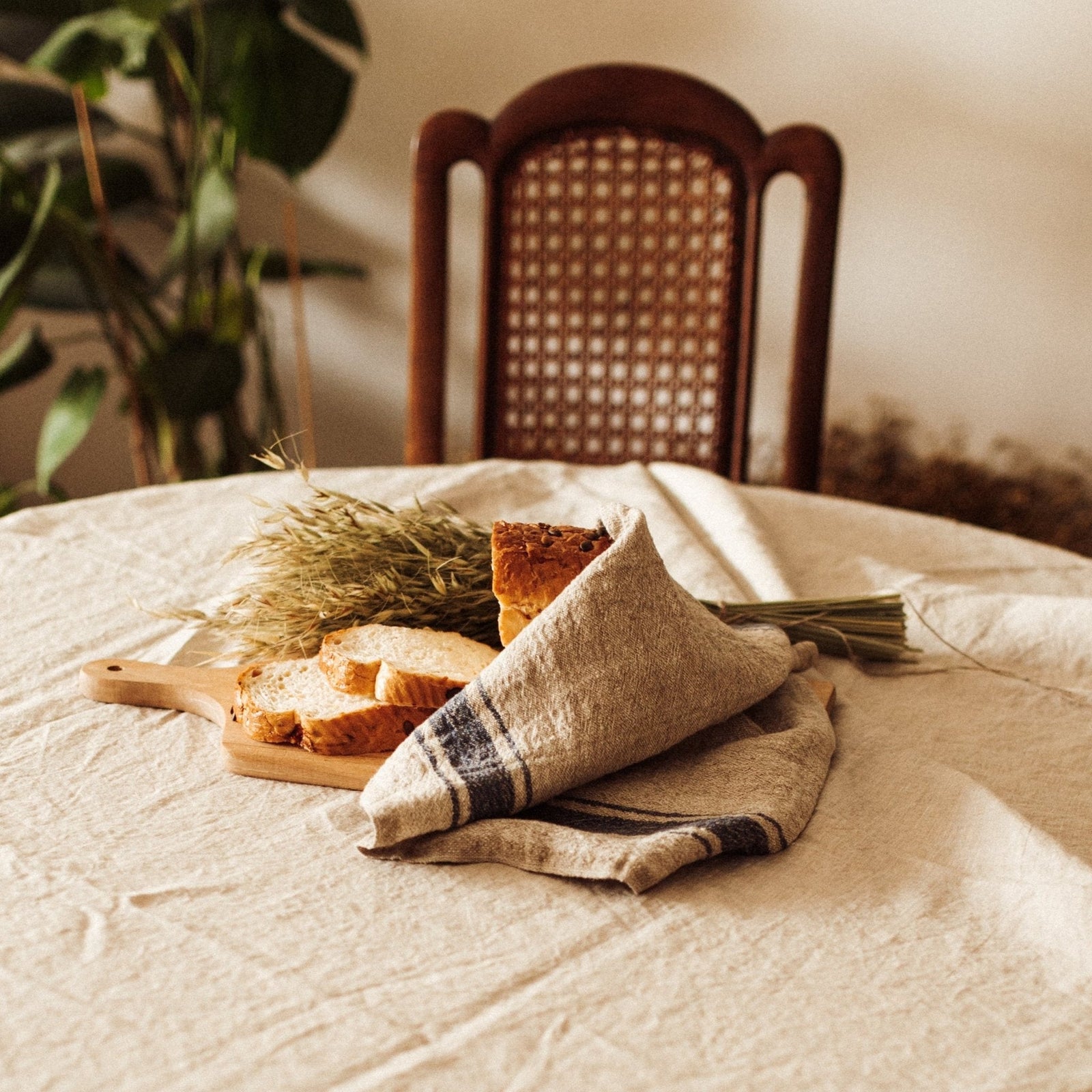 100% Linen Stripe Vintage Kitchen Towel