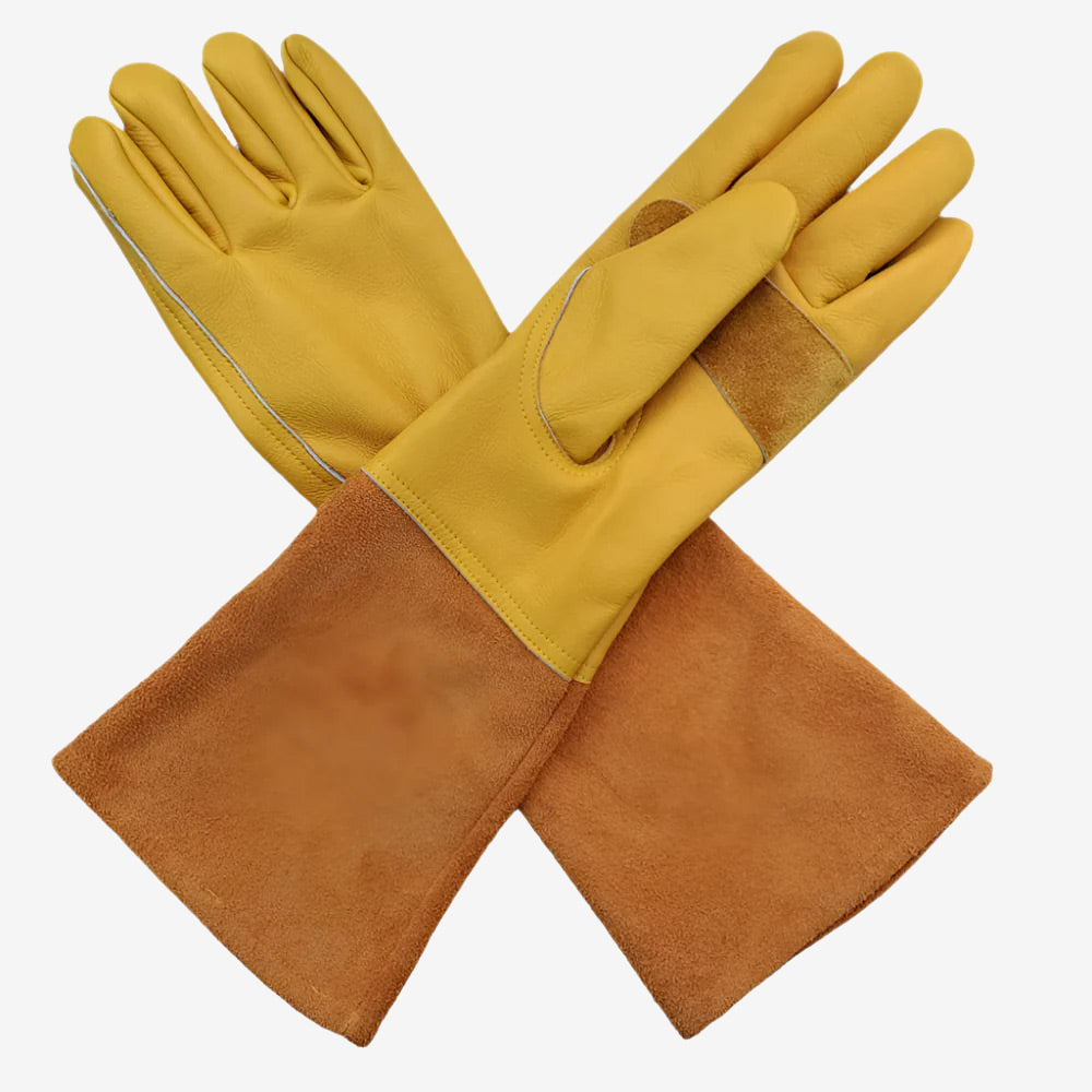 Premium Leather Garden Gauntlet Gloves