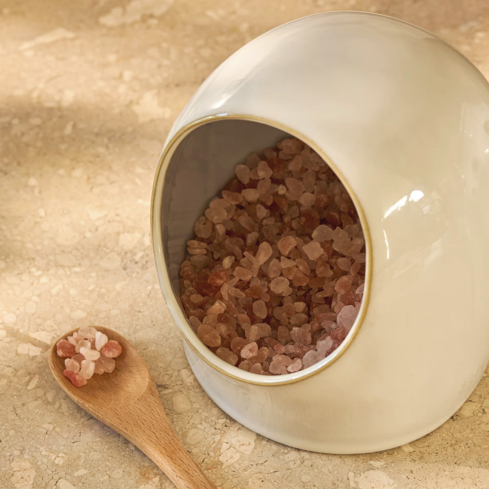 Ithaca Salt Cellar with Bamboo Spoon