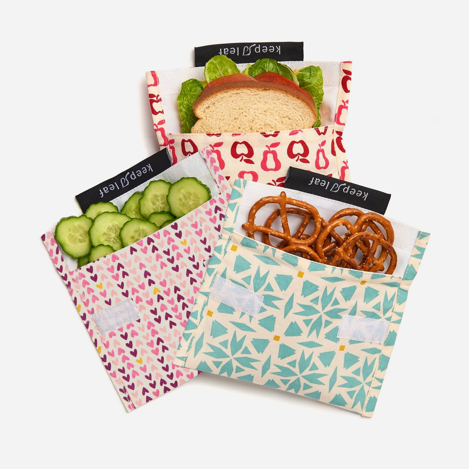 Washable Snack Bag, Velcro Seal