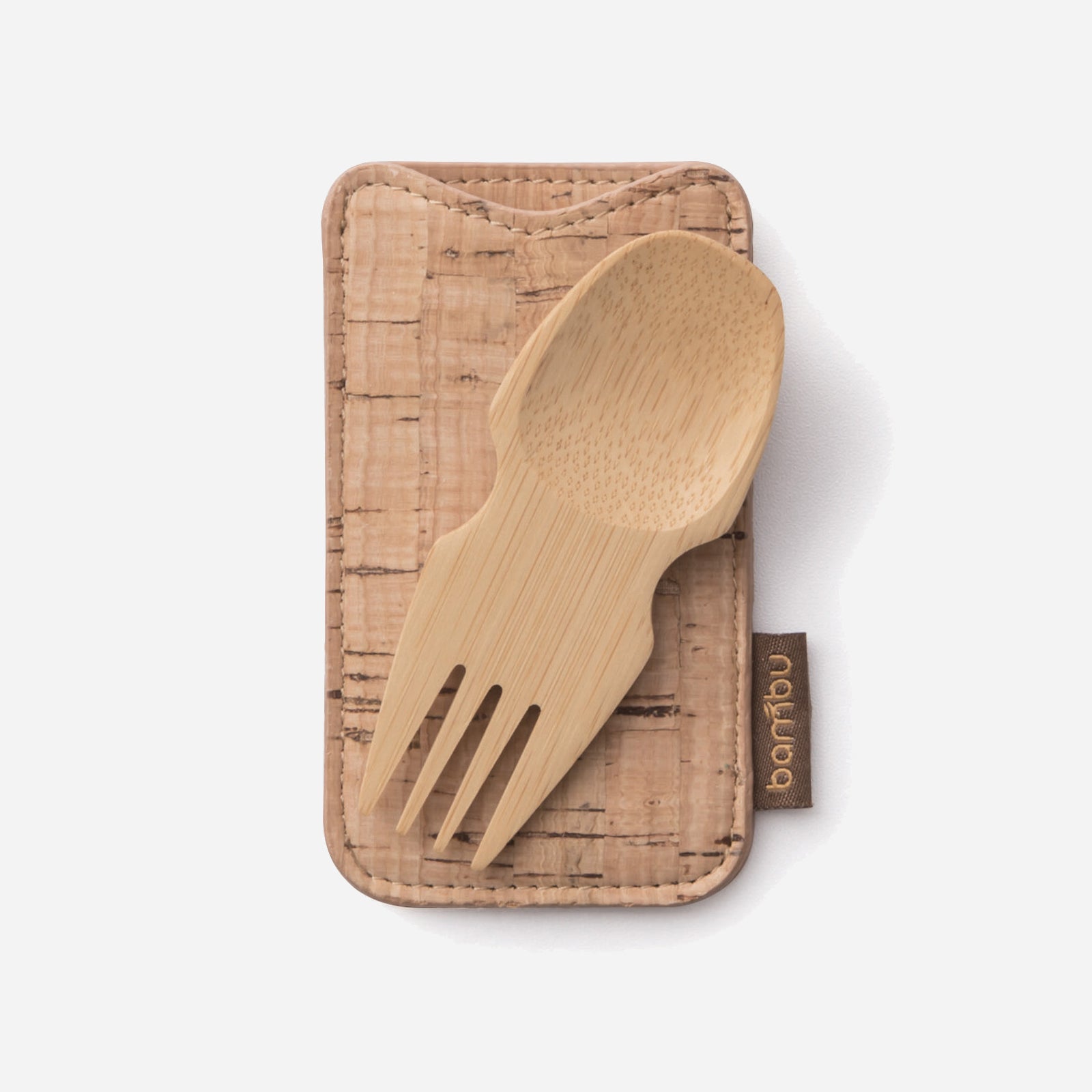 Bamboo Spork & Cork Travel Case