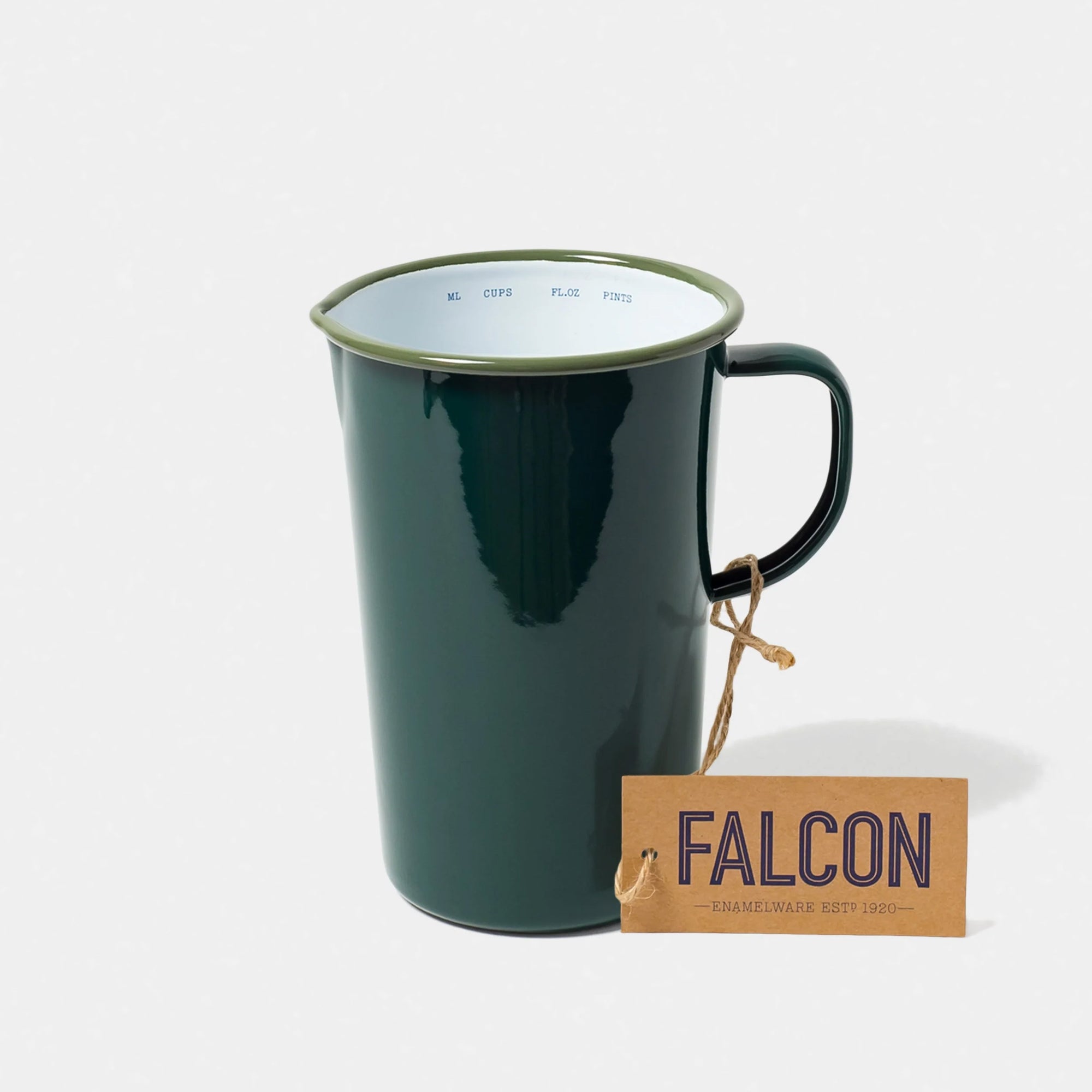 Falcon Enamel 2-pint Jug with measure