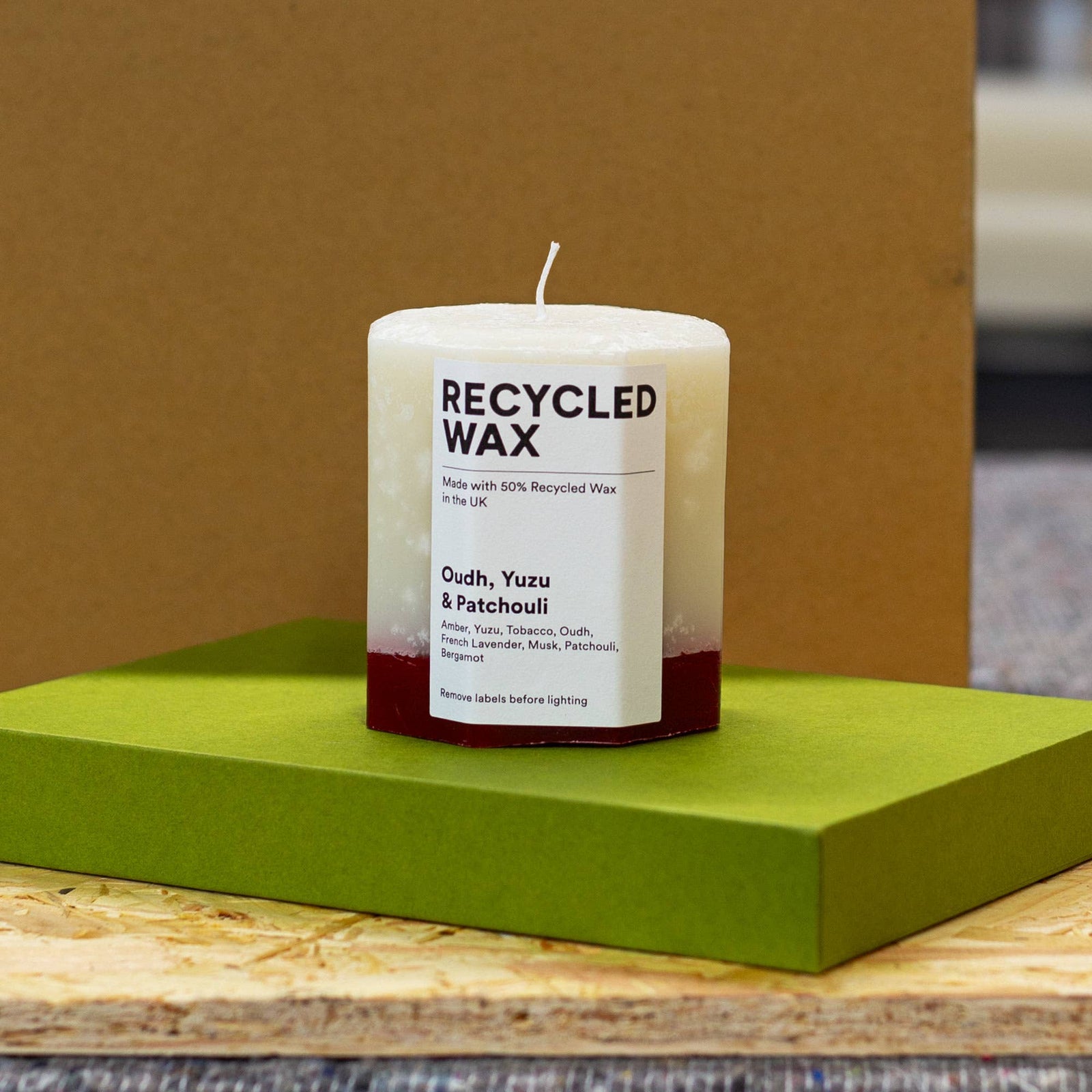 Recycled Wax Scented Pillar Candles