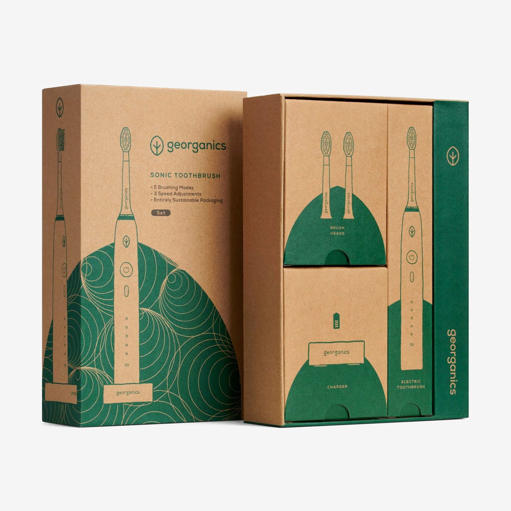 Georganics 50,000 Sonic Toothbrush & Replacement Heads