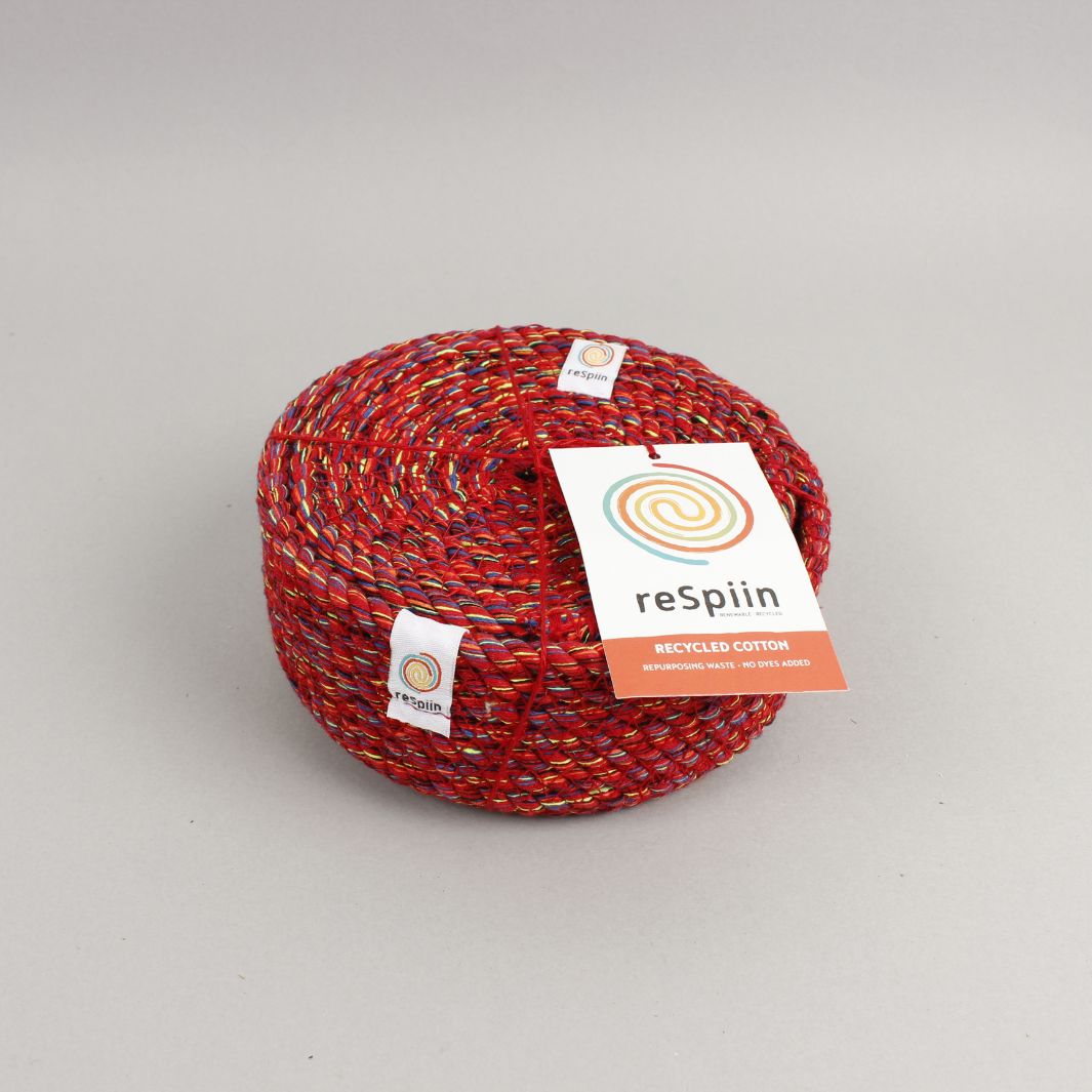 Cotton Coasters with Holder - Set 6 - Multicolour