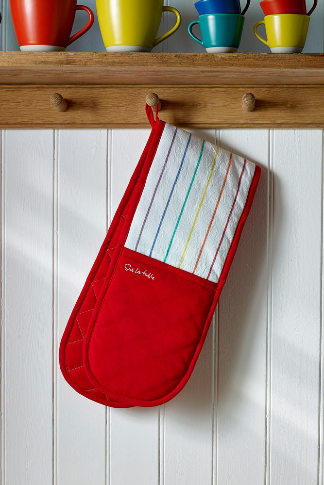 Rainbow Stripe Oven Gloves