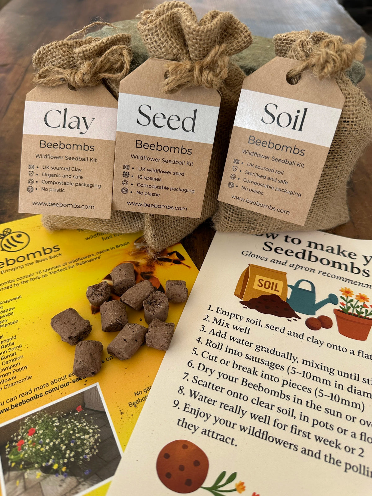 Beebomb UK Wildflower Seedball Making Kit