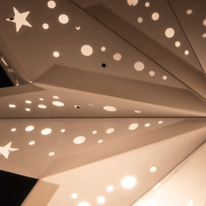 Paper Star Lampshade - Prosecco White