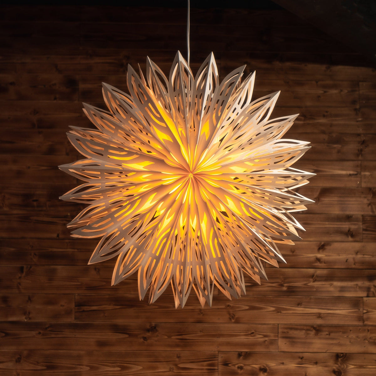 Paper Star Lampshade - Sunrise White