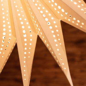 Paper Star Lampshade - Sunny White