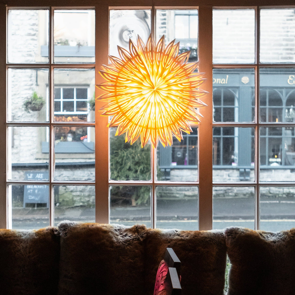 Paper Star Lampshade - Sunrise White