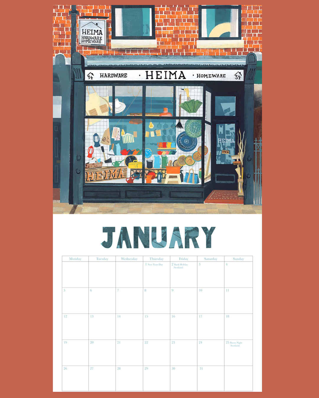 York 2025 Calendar (Heima January) by Ric Liptrot
