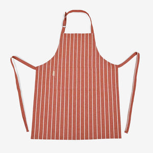 Rust Stripe Cotton Apron