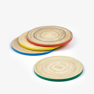 Bamboo Rainbow Coasters