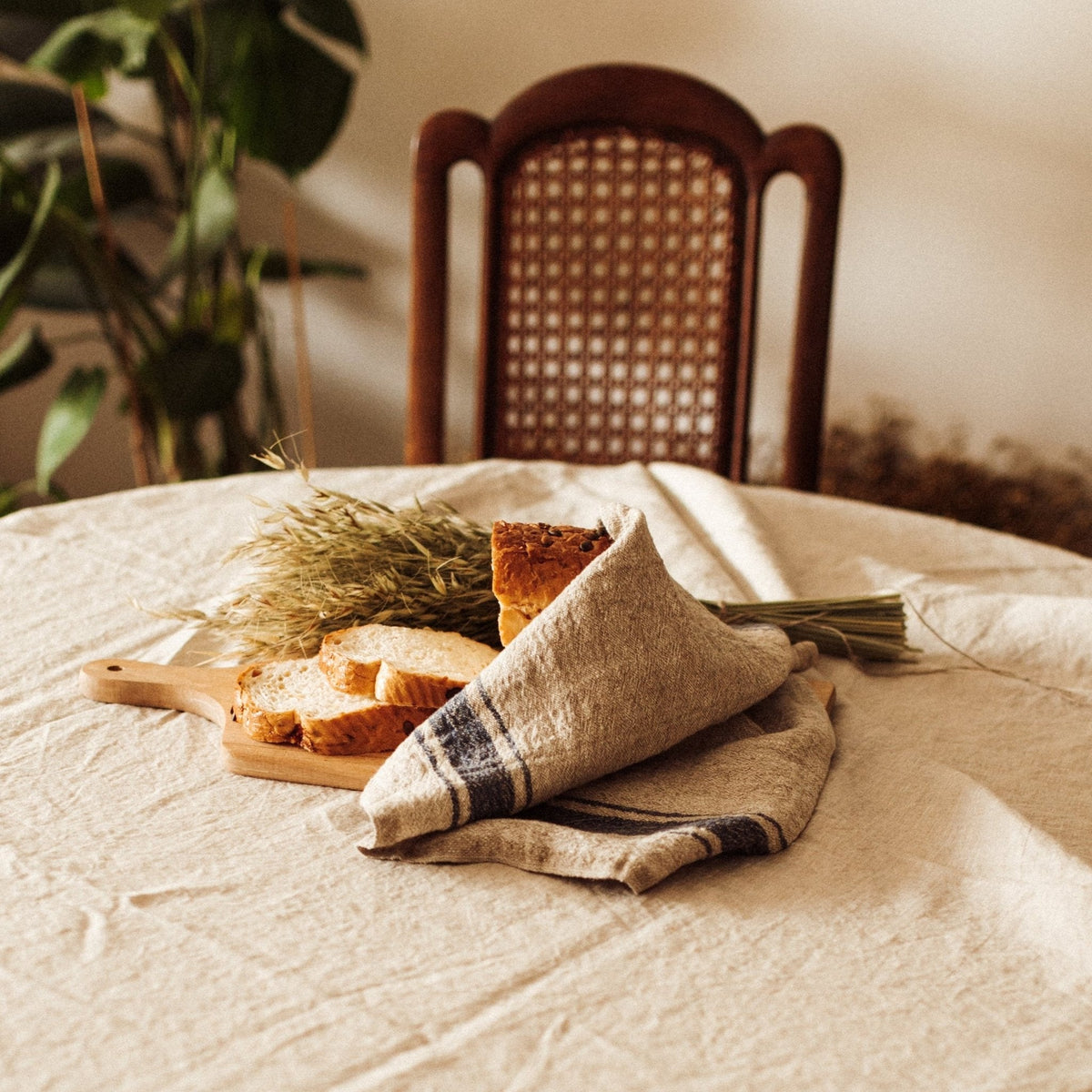 100% Linen Stripe Vintage Kitchen Towel