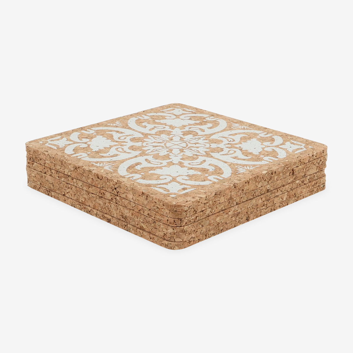 Set 6 Patterned Cork Coasters