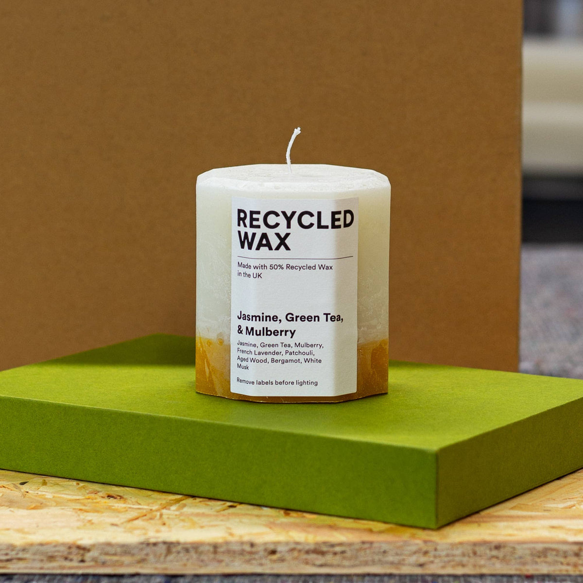 Recycled Wax Scented Pillar Candles
