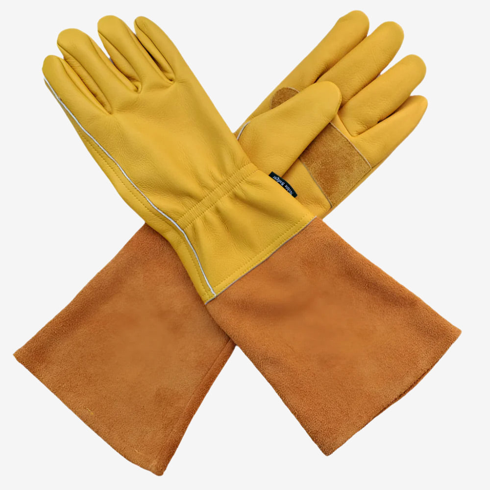 Premium Leather Garden Gauntlet Gloves