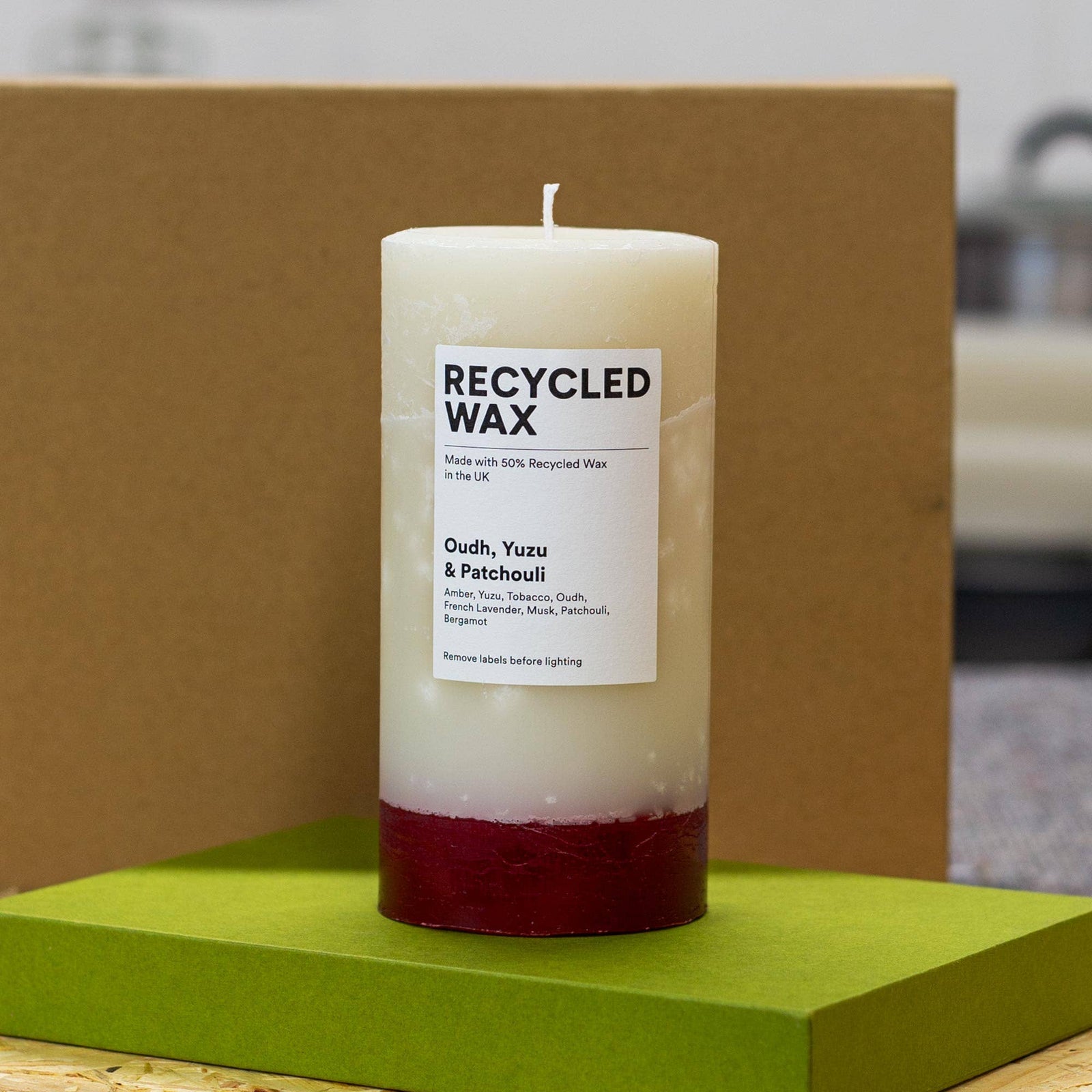 Recycled Wax Scented Pillar Candles