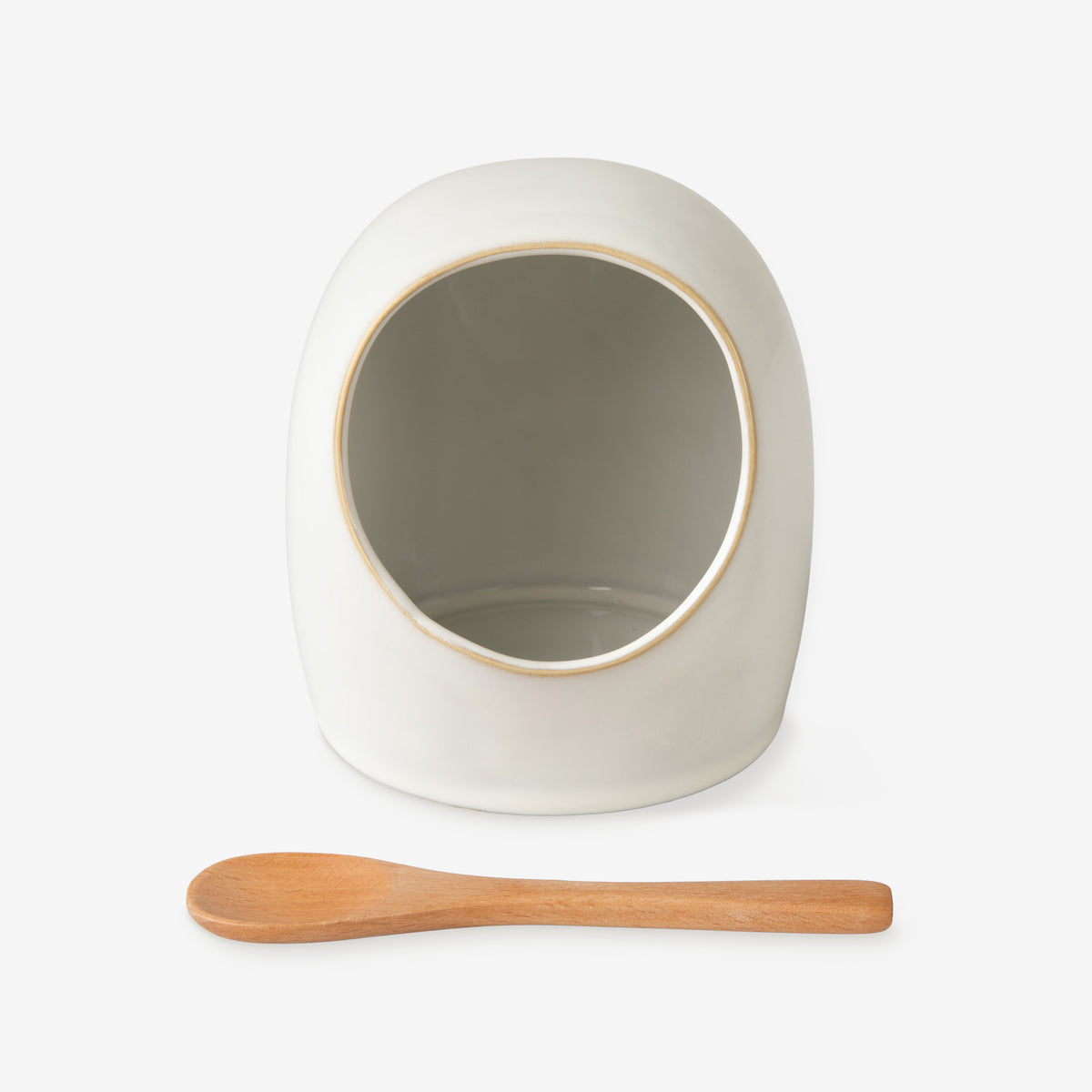 Ithaca Salt Cellar with Bamboo Spoon