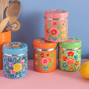 Enamelled Kitchen Spice Tins