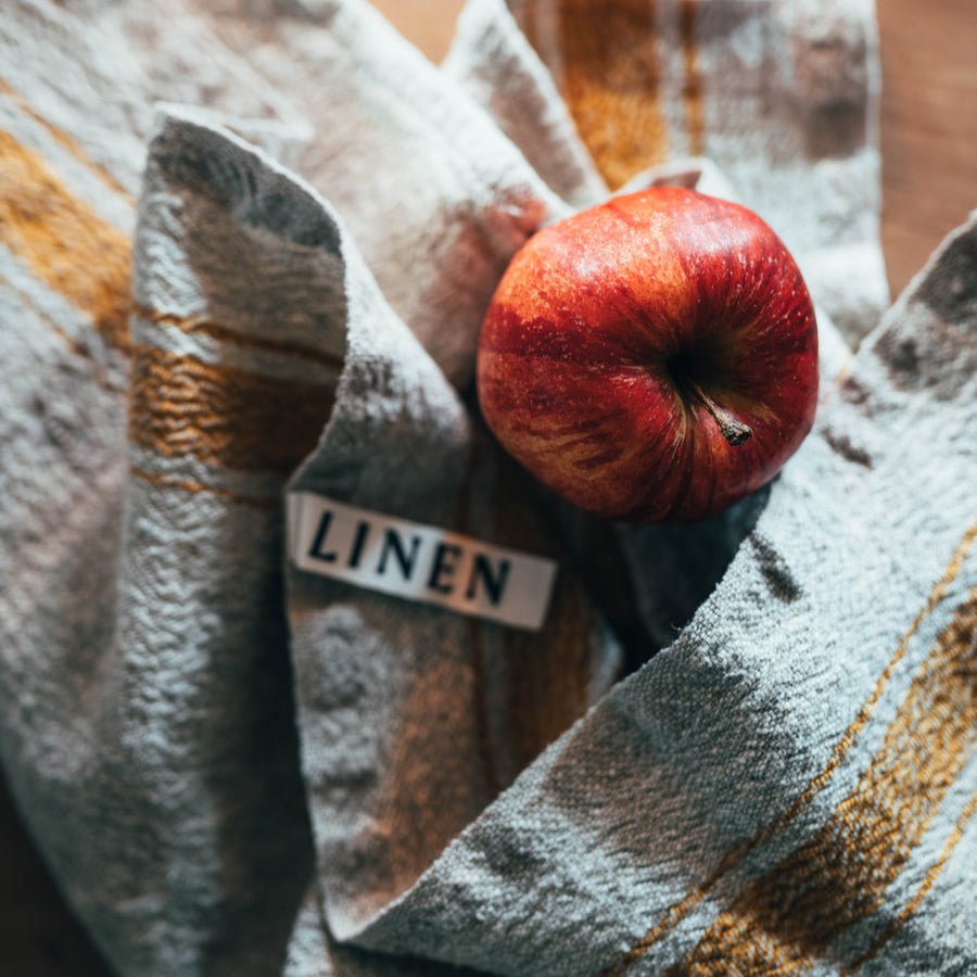 100% Linen Stripe Vintage Kitchen Towel