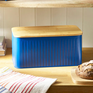 Sur La Table Blue Bread Bin