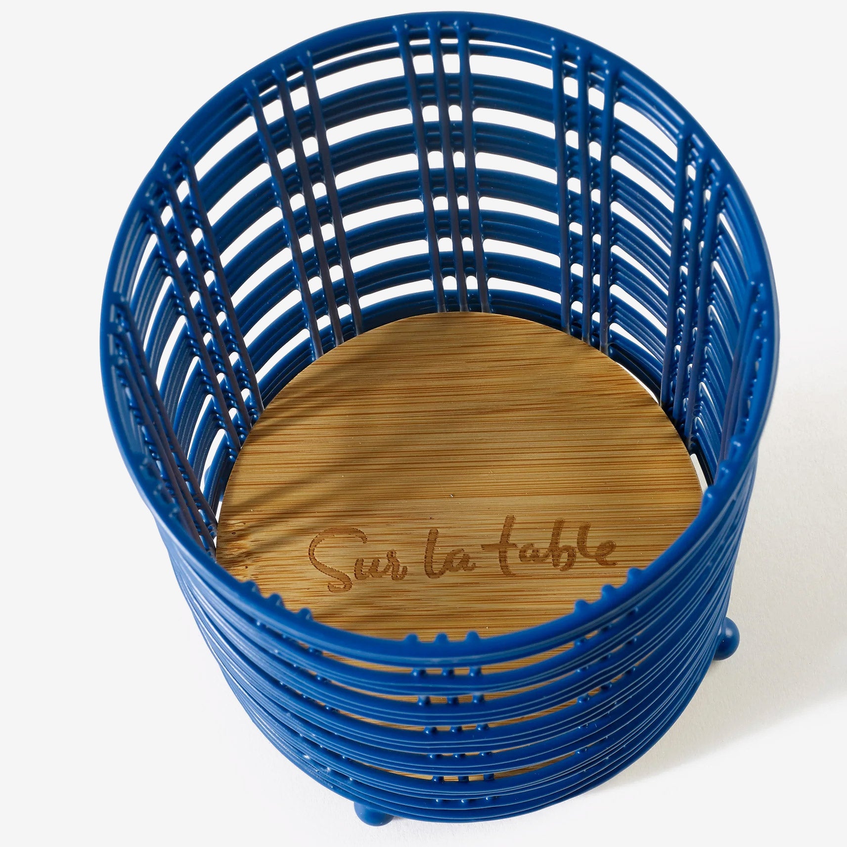 Sur La Table Blue Wire Utensil Pot