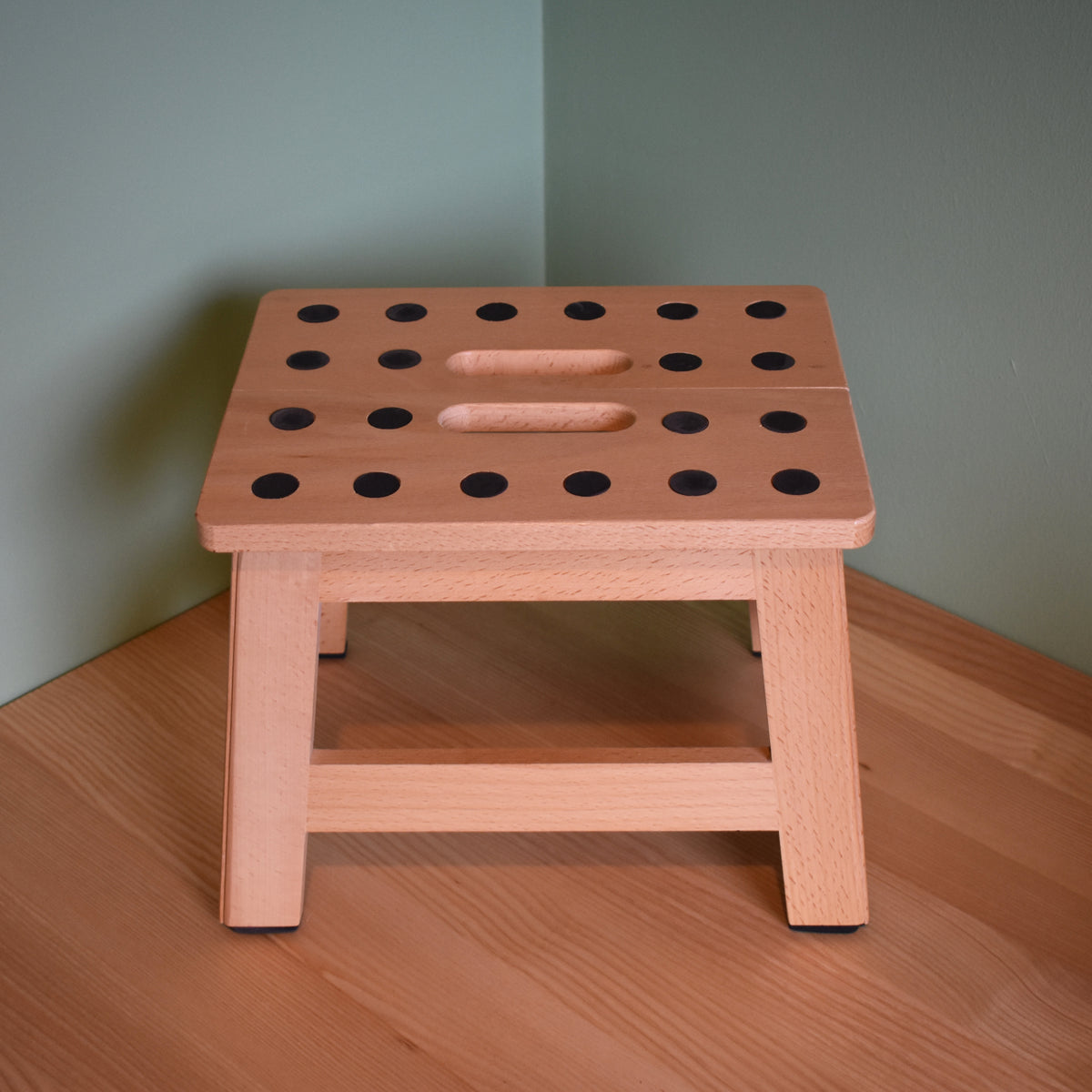 Folding Beech Wood Step Stool