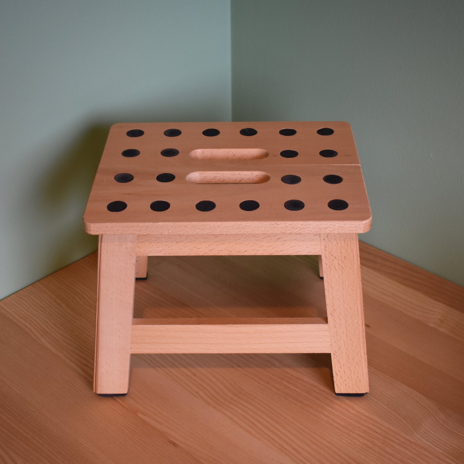 Folding Beech Wood Step Stool