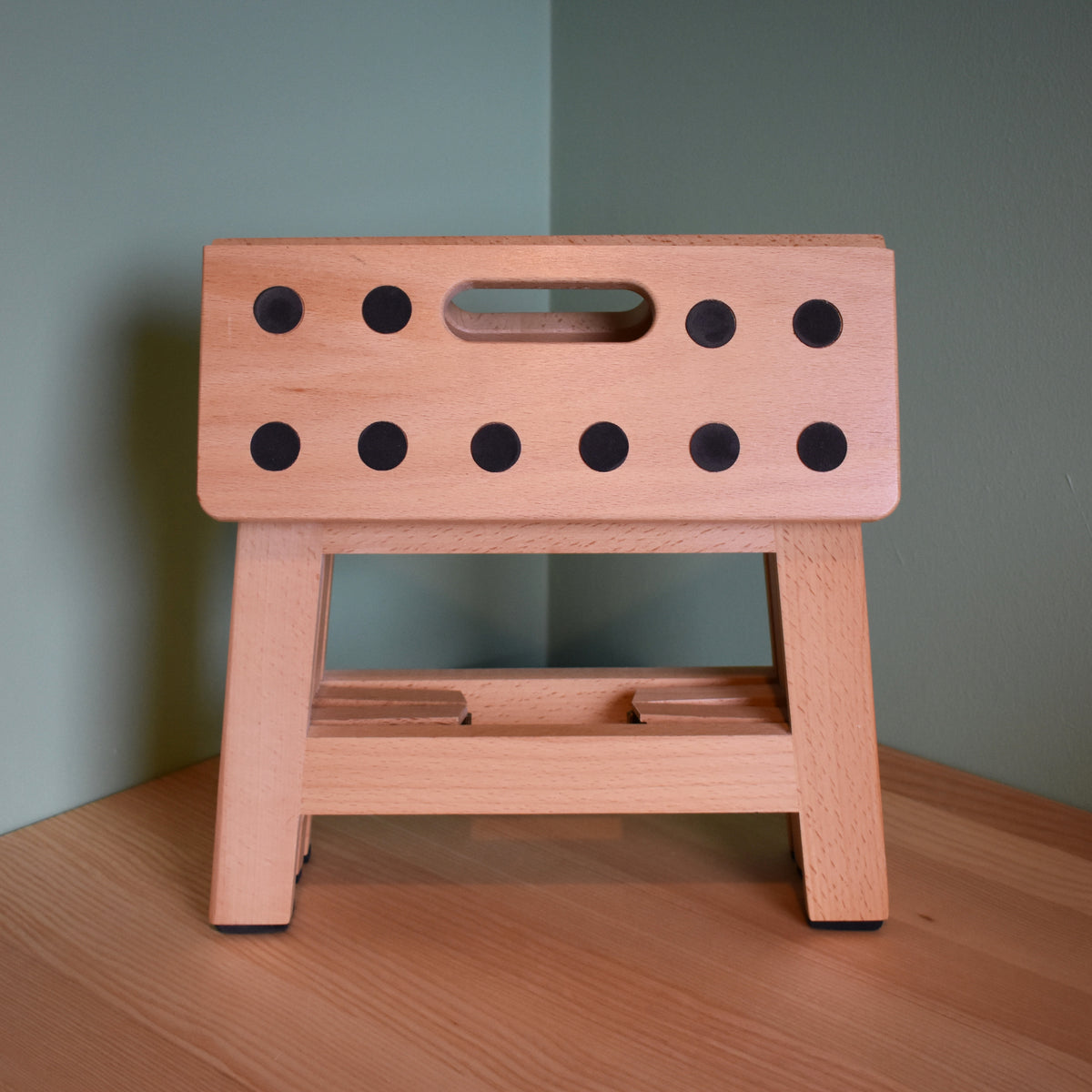 Folding Beech Wood Step Stool