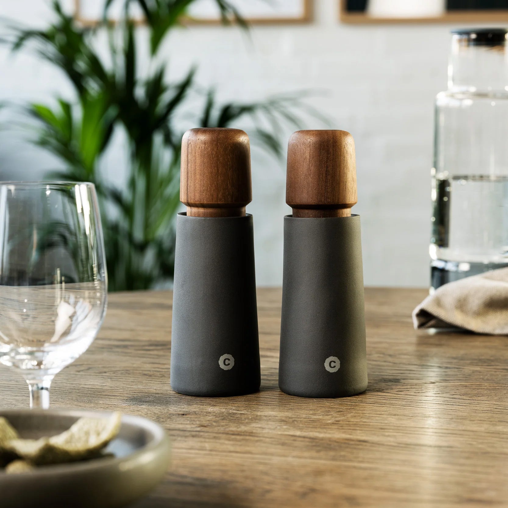 Crushgrind Stockholm Walnut & Porcelain Salt / Pepper Mill