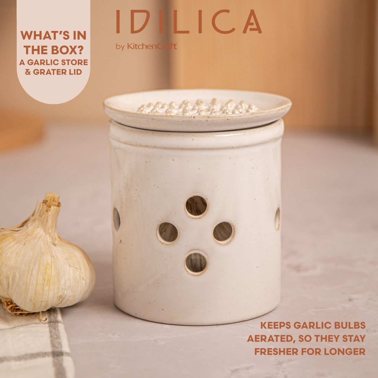 Idilica Garlic Storage and Grater