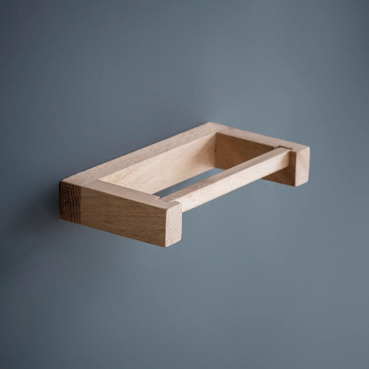 Mahogany toilet roll holder top