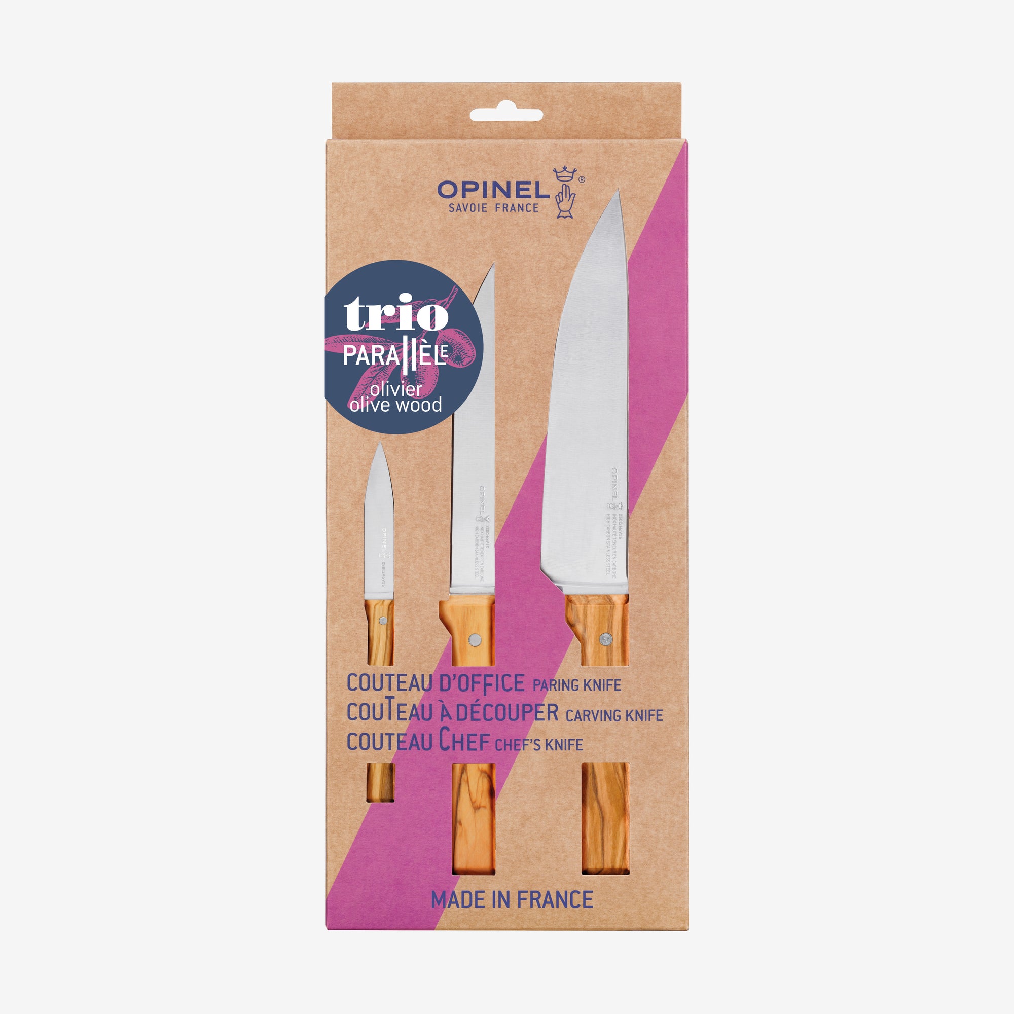 Opinel Parallèle 3 Knife Set