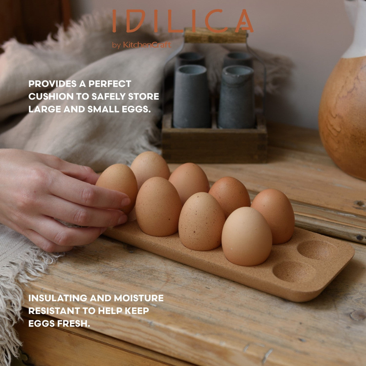 Idilica Cork Egg Holder