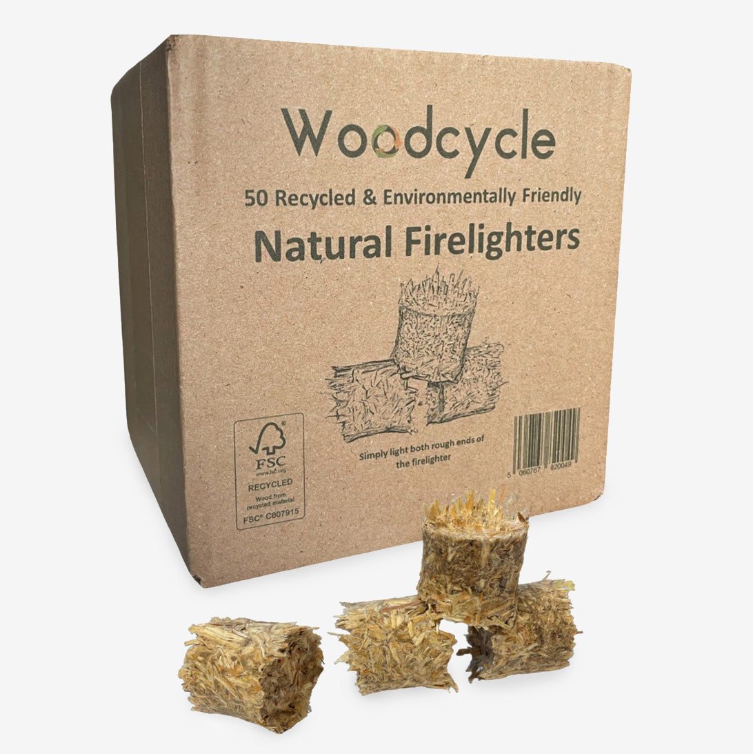 Eco-Friendly Recycled Wood Firelighters