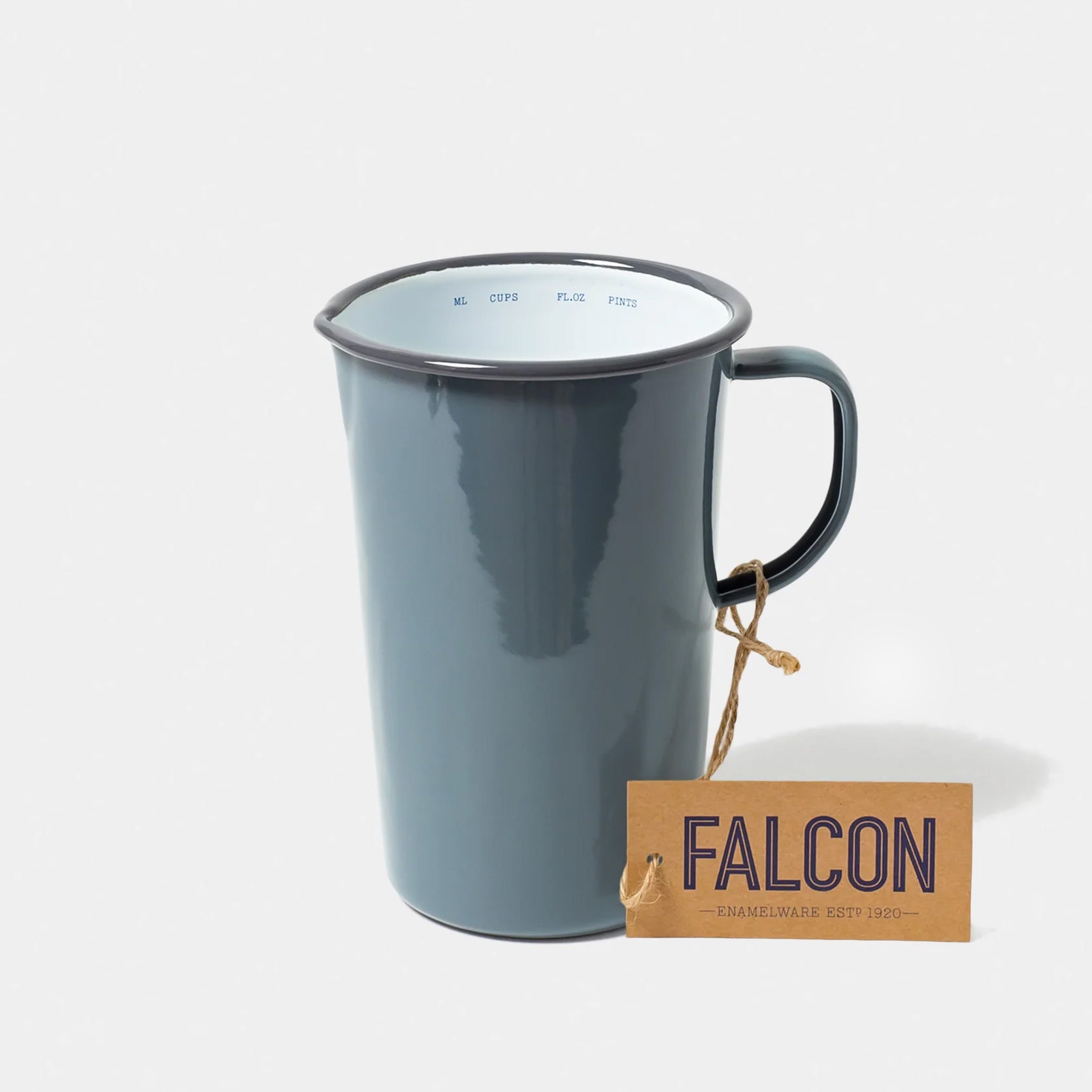 Falcon Enamel 2-pint Jug with measure