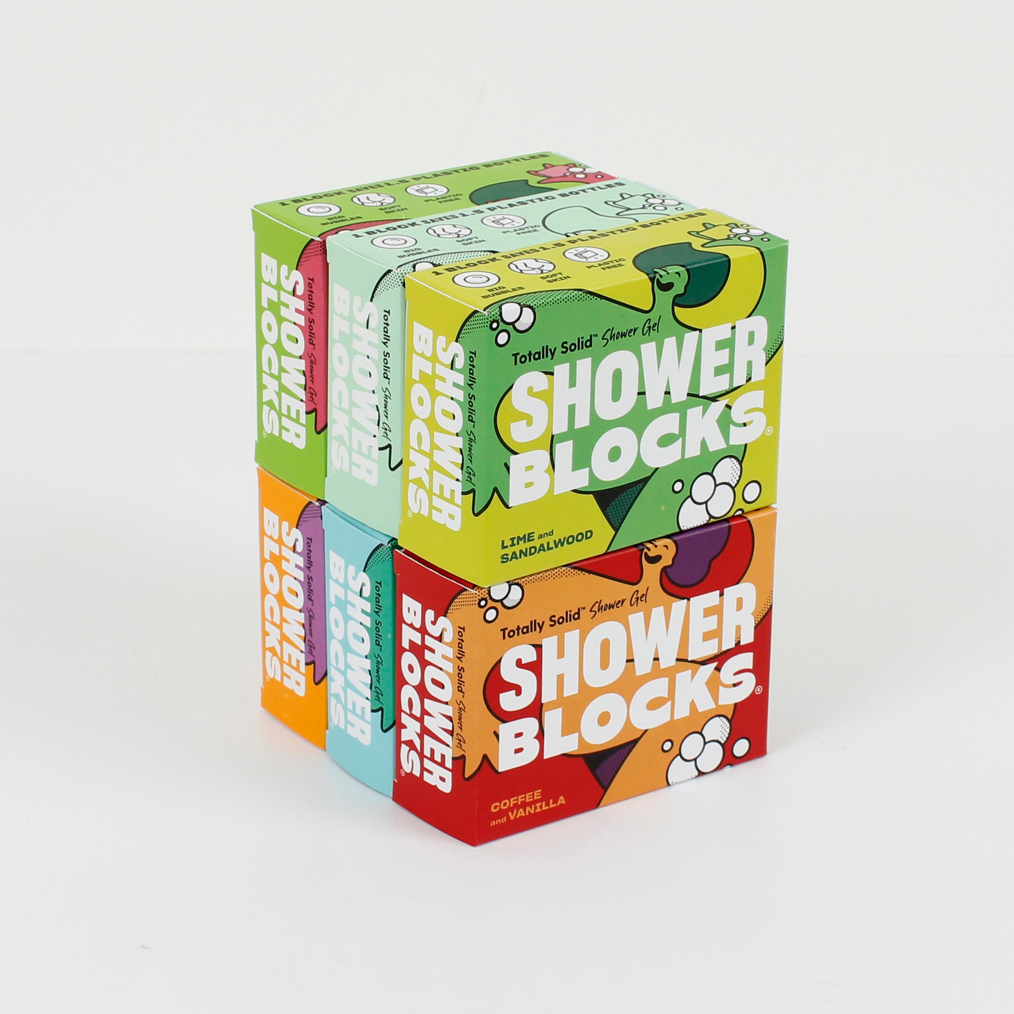 Shower Blocks - Mixed 3 Pack Solid Shower Gels - Plastic