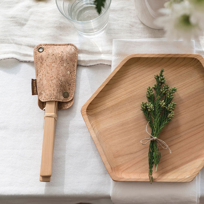 Bamboo Cutlery Set & Cork Case