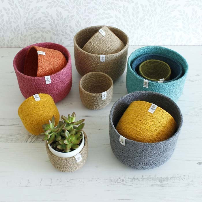 Jute Storage Basket Set