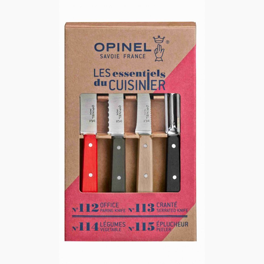 Opinel Kitchen Knives Box Set, Various Colours