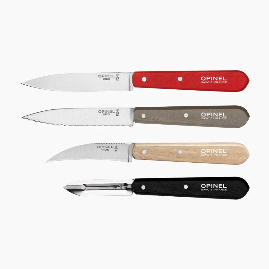 Opinel Kitchen Knives Box Set, Various Colours