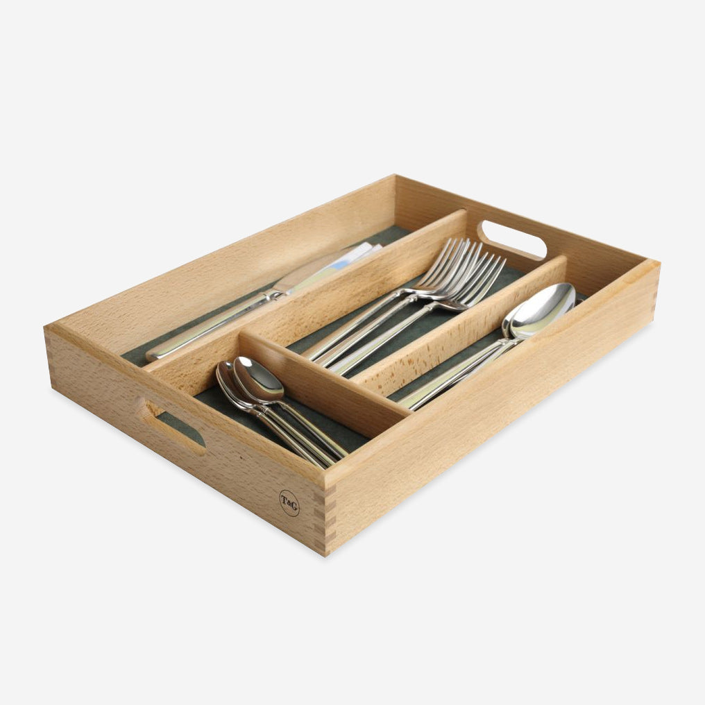 Beech Wood Cutlery Trays (two sizes)