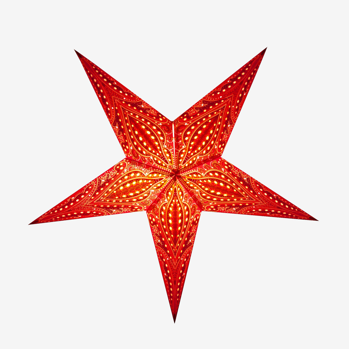 Paper Star Lampshade - Fantasia Scarlet Red