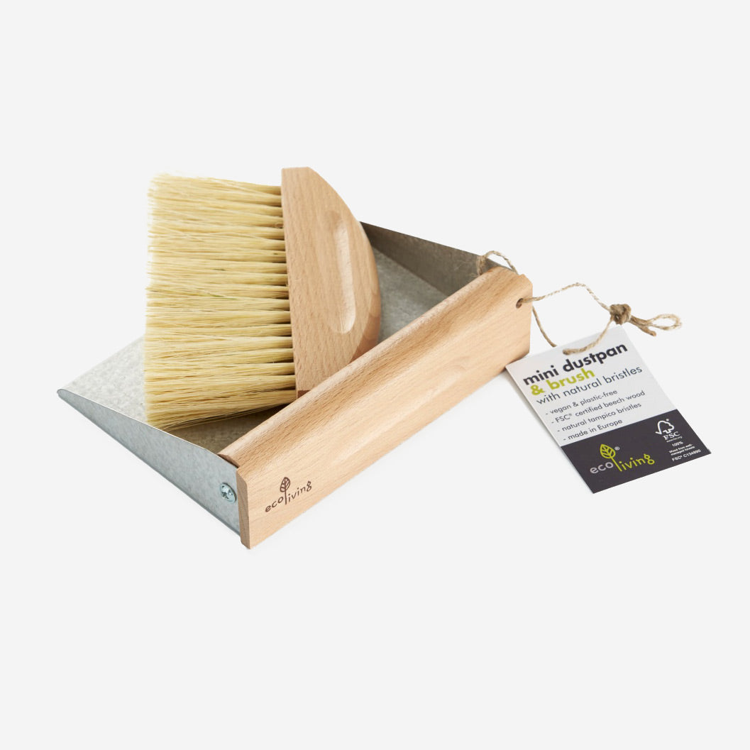 Mini Dustpan &amp; Brush Set, Plant Fibre