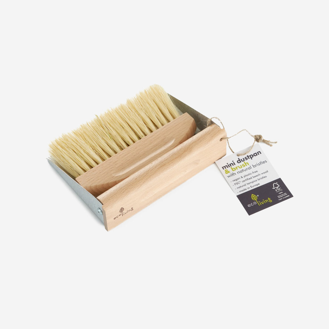 Mini Dustpan & Brush Set, Plant Fibre